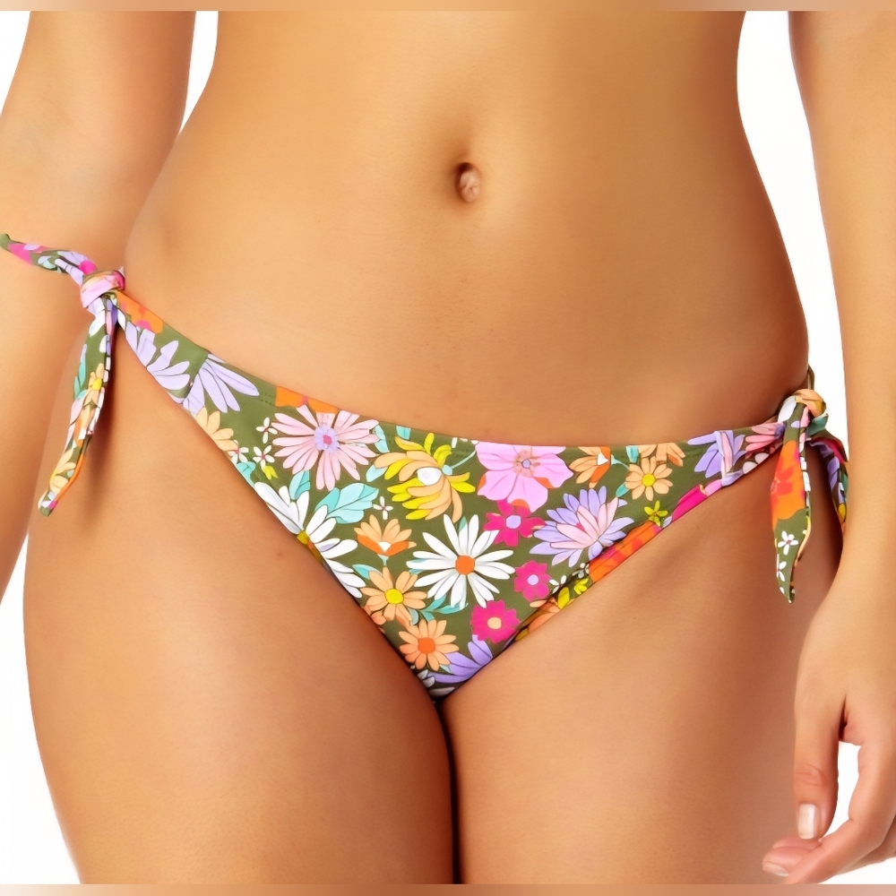 Salt + Cove Juniors' Printed Side-Tie Bikini Bottoms, Multi, L & XL (Jr)